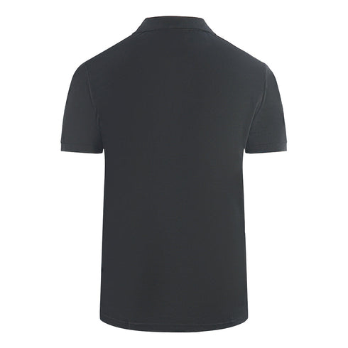 Cavalli Class Bold Brand Logo Black Polo Shirt